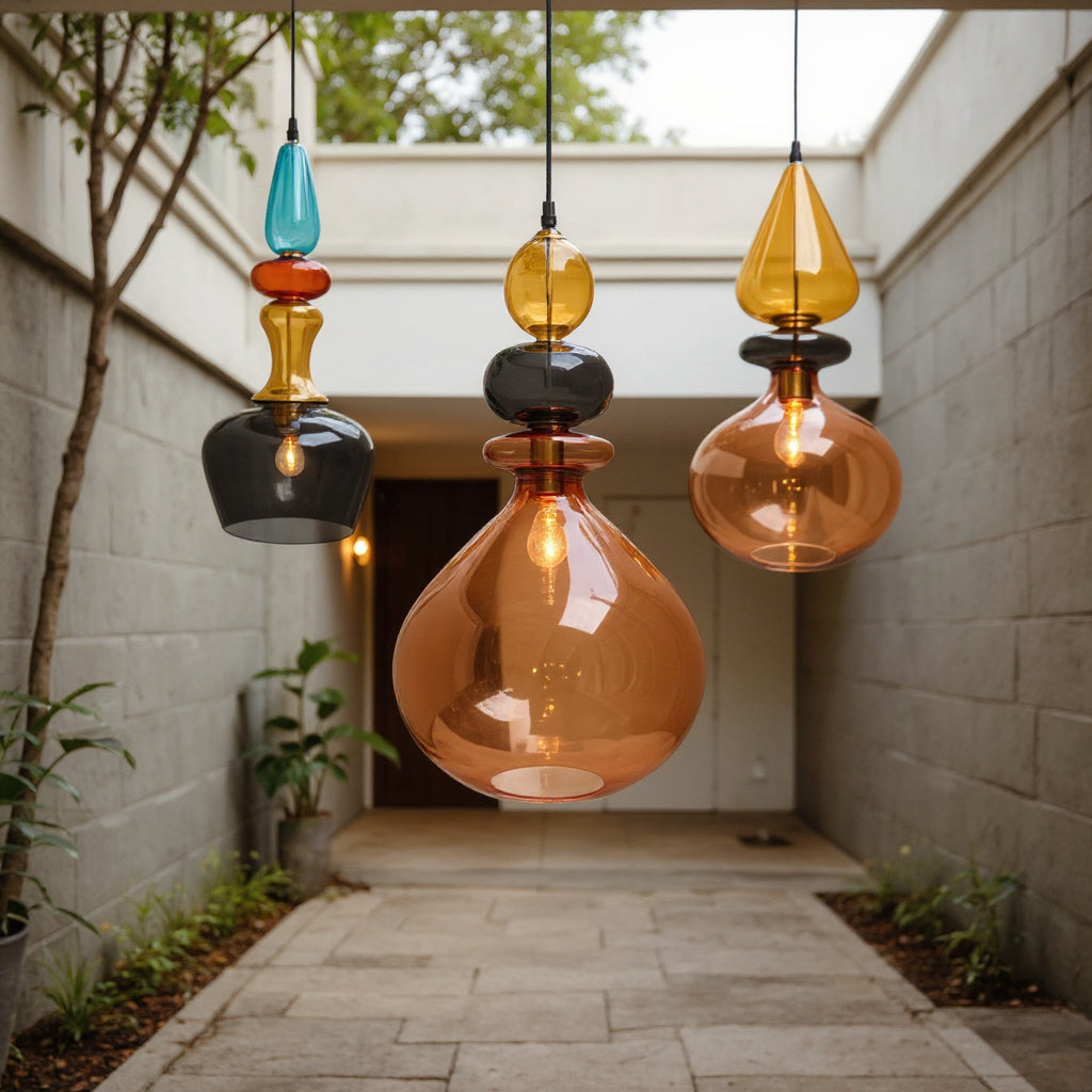Customizable Blown Glass Pendant Light